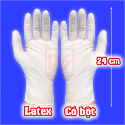 Găng Tay Y Tế Latex Có Bột Cổ Ngắn