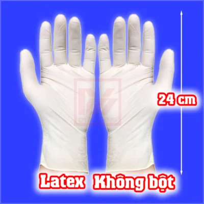 Găng Tay Y Tế Latex không Bột Cổ Ngắn